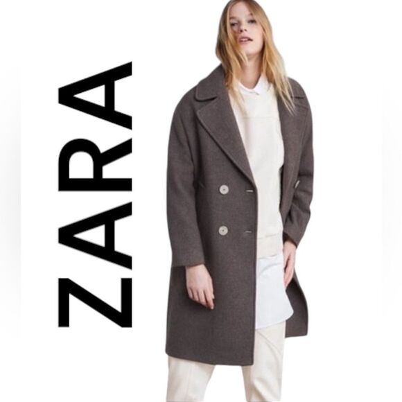 NWT ZARA Wool Coat Sz XS-S - Picture 1 of 10